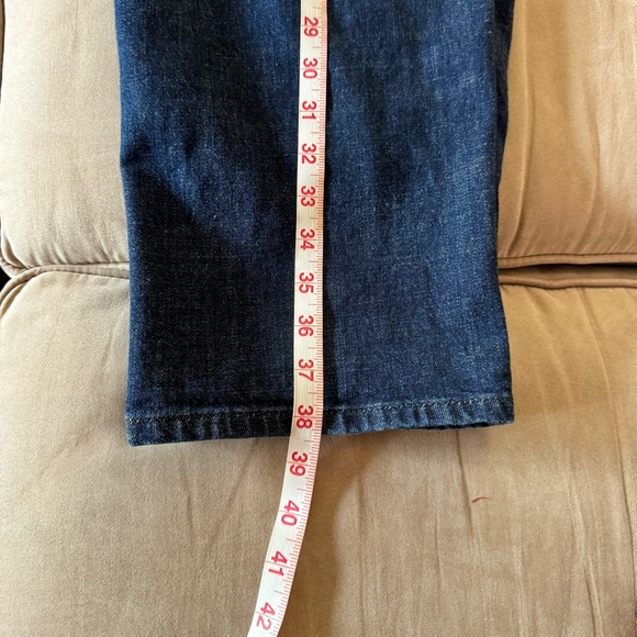 BANANA REPUBLIC. Blue Slim Boyfriend Jeans. Side 32. Unisex. Five Pocket… - Picture 11 of 11